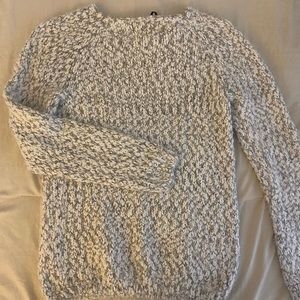 White and gray sweater